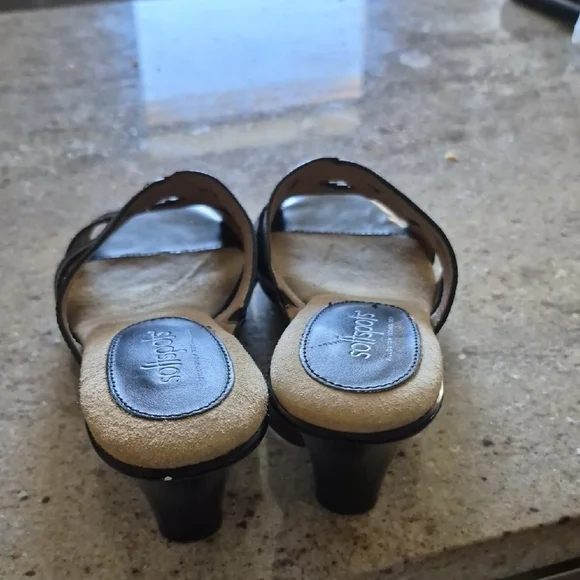 Softspots Women's Black Mules Leather - Picture 4 of 5